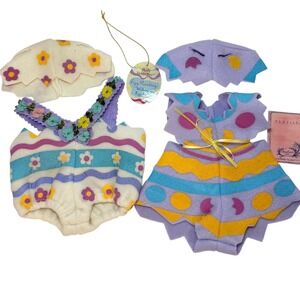 Muffy Vanderbear Egg Painting Walking in Eggshells 1993 Outfit Set Easter 4pc